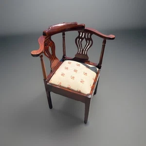ANTIQUE ENGLISH GEORGIAN Mahogany CORNER CHAIR C 1770 - Picture 1 of 18