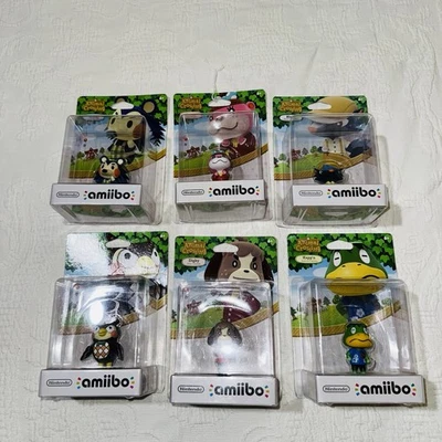 Nintendo Set de 6 Animal Crossing Amibbo Blathers Digby Kicks Lottie Mabel Kappn Foto 1 de 4