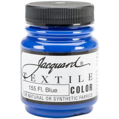 Pintura de tela color textil jacquard 2,25 oz azul fluorescente Foto 1 de 2
