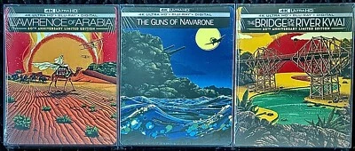 BRIDGE ON RIVER KWAI GUNS NAVARONE LAWRENCE OF ARABIA 4K UHD BLURAY STEELBOOKS - Image 1 of 4