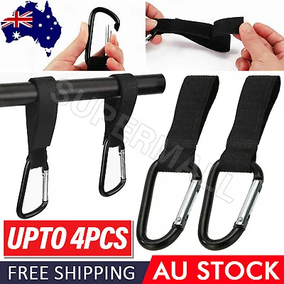2x Pram Hook Baby Kids Stroller Hook Shopping Bag Clip Carrier Hanger OZ • 5.34$