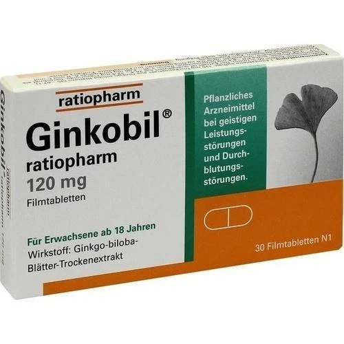 RATIOPHARM GMBH GINKOBIL ratiopharm 120mg Tabletten 30St. / 6680869