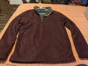 London Fog Fleece Lined Pullover Jacket Burgundy Color Size L - Picture 1 of 4