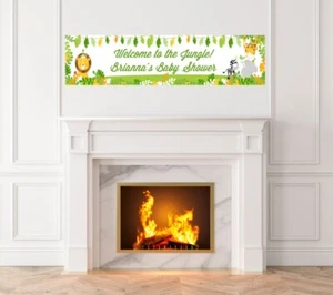 Jungle Party - Baby Shower Printed Banner - Indoor Outdoor Jungle Party Banner - Picture 1 of 1