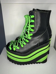 Club EXX Neon Traitor Jawbreaker Plateau Stiefel UK Größe 7 - Bild 1 von 4