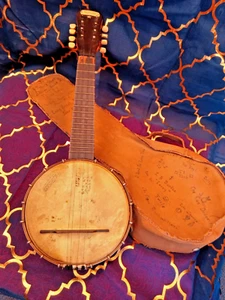 Antique 1920's SMALL BRUNO & SON, NY 22" BANJOLIN Banjo Mandolin For Restoration - Picture 1 of 22