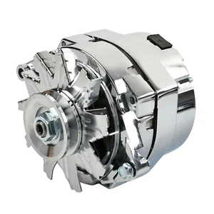 Alternador de aluminio cromado 150 amperios 1 o 3 cables 37293 para GM Chevy 10SI/10DN/12SI - Imagen 1 de 8