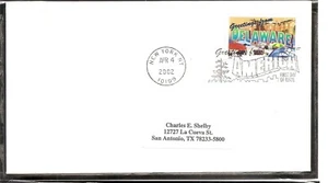 US SC # 3568 Greetings From America FDC - Delaware- No Cachet - Picture 1 of 1