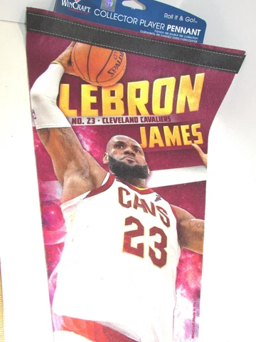 Lebron James CAVS Pennant 2017 NOS WinCraft Collectors Player Roll It & Go NBA Cover