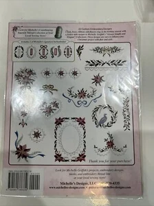 Michelle Griffith Christmas Holiday Elegance Machine Embroidery Patterns CD Disc - Picture 1 of 7
