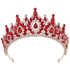 Couronne royale en rubis de la reine, diadème de mariage, costume, cosplay, anniversaire, fête