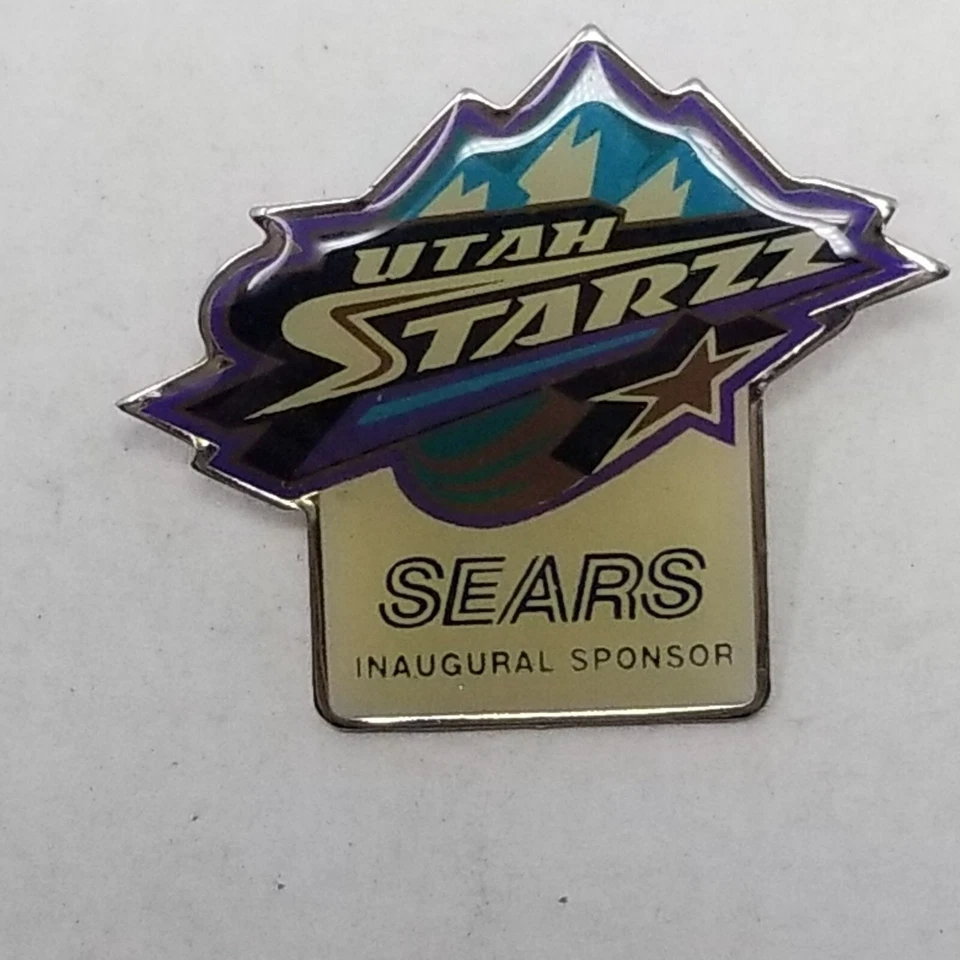 Vintage Utah Starzz Women's WNBA Enamel Lapel Pin Brooch, Sears Sponsor - Image 1 of 4
