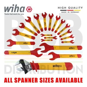Wiha Spanner Wrench Insulated Single Open End VDE Electrician Hex 6mm to 32mm - Picture 1 of 21