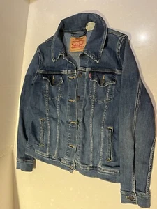 Levi's Blue Denim Iconic Original Trucker Jacket Medium Western S40117 Med Wash - Picture 1 of 12