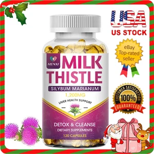 Premium Milk Thistle Extract Capsules - Boost Liver Health - Immune Enhancer HOT - Picture 1 of 14