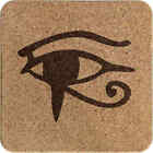 'Egyptian Eye' Square Cork Trivet / Pot Stand (TR00011392)
