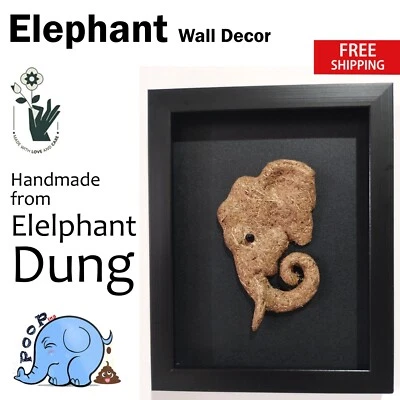 Estátua de cabeça de elefante 3D parede de casa animal figura decoração molde escultura NOVO EUA - Imagem 1 de 4