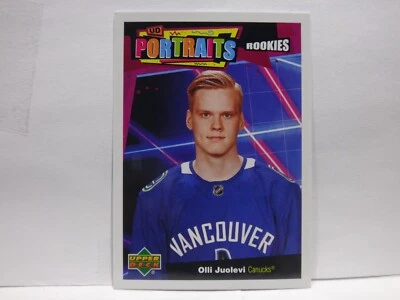 2020-21 Upper Deck UD Portraits Rookies Olli Juolevi #P-59 Rookie RC - Image 1 of 2