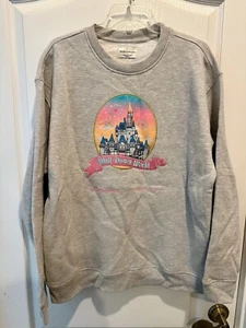 Disney Parks WDW Cinderella Castle Sweatshirt Stoney Clover Lane Gray Large L - Picture 1 of 6
