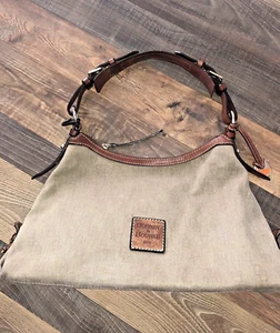 Dooney & Bourke Canvas & Leather Signature Monogram Print Shoulder Bag - Picture 1 of 12