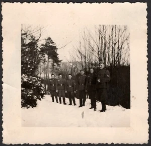 WWII Original Photo German Army Soldiers - 2.5 x 2.5 inch - "U02c" - Picture 1 of 3