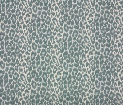TELA MULTIUSOS ESTAMPADO LEOPARDO ANIMAL AZUL KNOX BALARD DESIGNS POR YARDA 54"W Foto 1 de 4