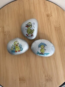 3er Set handbemalte Entleinskieselsteine  - Bild 1 von 4