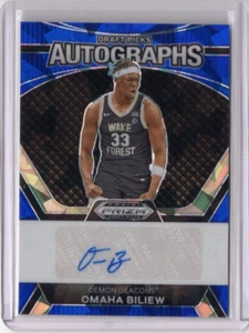 OMAHA BILIEW NCAA 2024-25 Panini Prizm Blue Ice RC Auto 31/75 #DPA-OMB Card - Picture 1 of 2