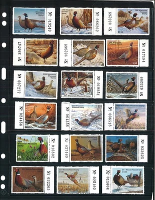  WISCONSIN - State Pheasant  Stamps 1994-2025 - Mint OG NH complete - Image 1 of 2