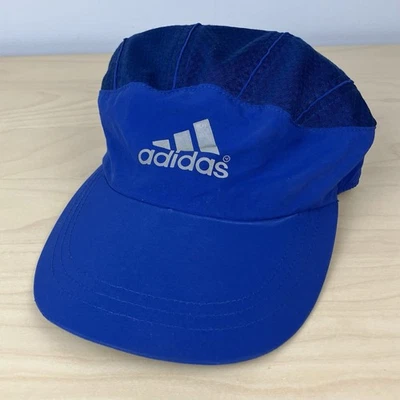 Gorra atlética vintage Adidas 6 paneles con tirantes logotipo azul  Foto 1 de 4