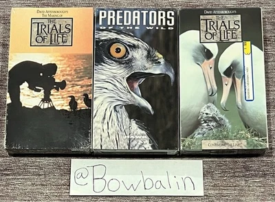 Time Life : The Trials Of Life + Predators Of Wild ( 1991 , Vntg VHS Lot ) New ! - Image 1 of 4