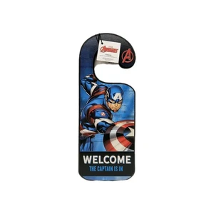 Marvel Avengers Reversible Door Hanger Sign Captain America Iron Man 2-Sided - Picture 1 of 3