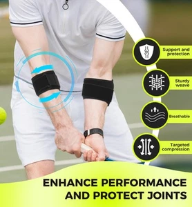 2Pk Tennis Elbow Brace Arm Support Strap for Forearm Pain Relief Tendonitis Spor - Picture 1 of 7