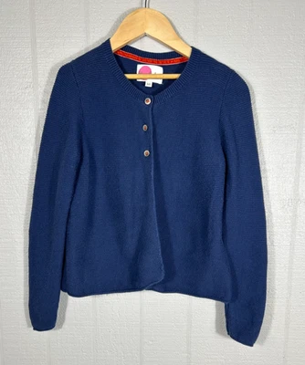 Мини Boden девочек 8-9 Y кардиган синий трикотажа 3 кнопки спереди кашемир хлопковая смесь - Изображение 1 из 4