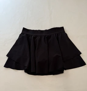 Lululemon Court Rival High Rise Skirt Skort Black Women Size 10 Long - Picture 1 of 8