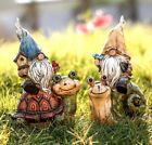 New TERESA'S Collection 2 Funny Snail Gnome Garden Statue Ornament