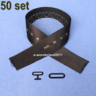 Self Tying Adjustable Sizing Ribbon 1" - Black Bow Tie Hardware - 10,20,50 Sets