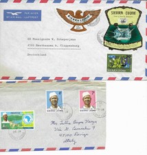 SIERRA LEONE 2 COVERS / 1 AVION