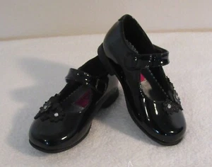 NEW Rachel Shoes Lil Vanna Toddler Girls Mary Jane Shoes 6 Black MSRP$24 - Picture 1 of 4