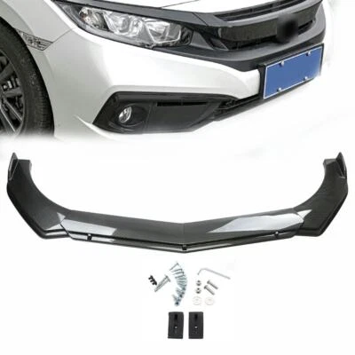Universal Carbon Fiber Car Front Bumper Lip Splitter Spoiler Body Kits For BMW - Image 1 of 4