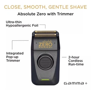 Gamma+ Absolute Zero Forged Professional Finishing Shaver Barber Style - NEW - Picture 1 of 24