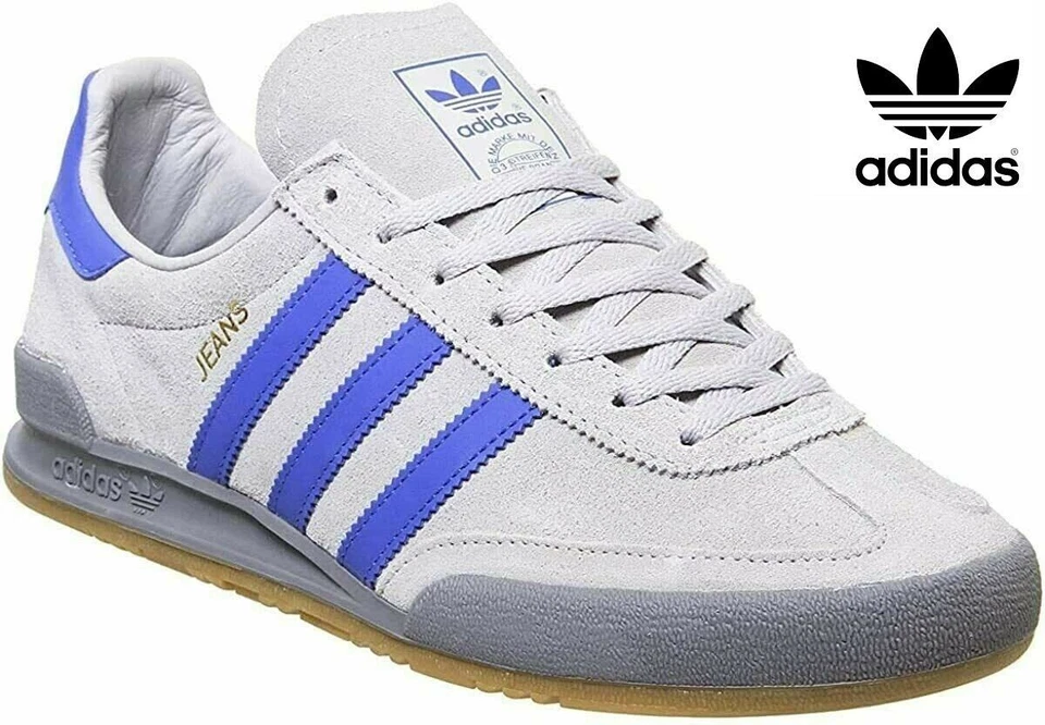 Adidas Originals Retro Men's Trainers Jeans Grey/Blue UK 7 8 8.5 9 10 11 - Image 1 of 1