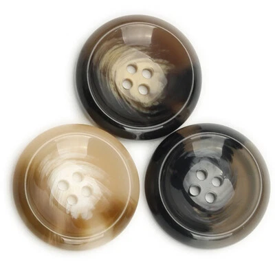 10 Pieces Resin Sewing Buttons 4-Hole Round Button for Shirt Dress DIY Sewing - Image 1 of 4