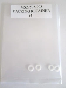 MS27595-008 Retainer Packing Back-up Ring #10 or 3/16" I.D. - Lot of 4 - Picture 1 of 3