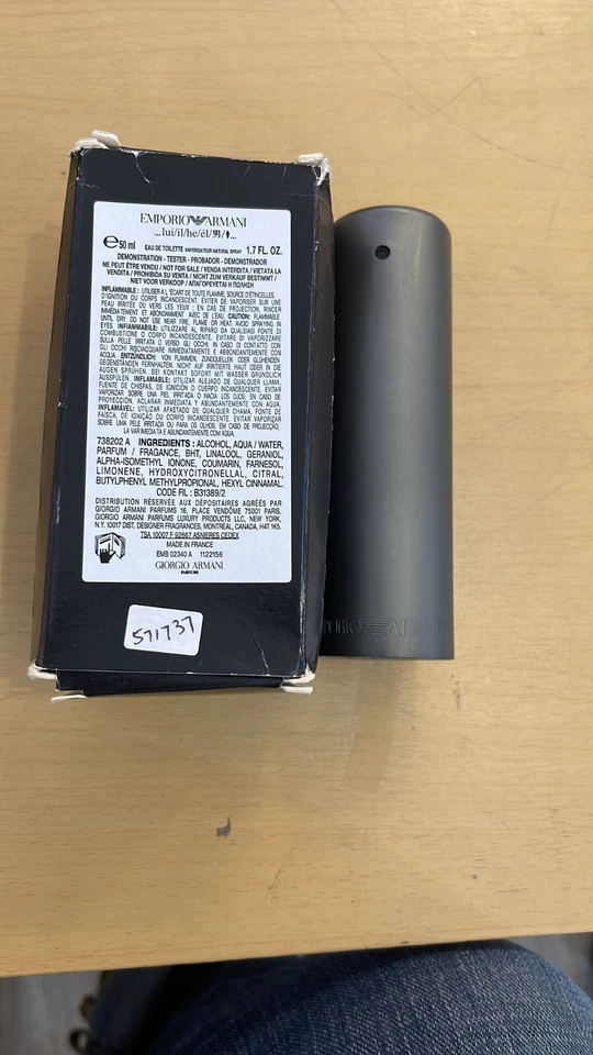 Emporio Armani He Colonia Por Giorgio Armani 50 ml EDT Vingtage Tester Embalaje Foto 1 de 1