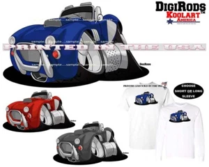 AC Shelby Cobra DAX Kit Car Model DigiRods / Koolart Cartoon Car T Shirt S-5X - Picture 1 of 7