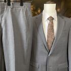 Kenneth Cole New York 40R 32 x 30 2Pc 100% Wool Gray Pinstriped 2Btn Suit