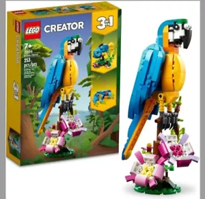 LEGO Creator 3 in 1 PAPPAGALLO ESOTICO Set di Costruzioni Si Trasforma in 3 Animali Diversi - Foto 1 di 7