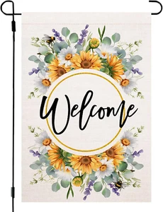 Monogram Letter Garden Flag outside 12X18 Inch Double Sided Spring Summer Initia - Picture 1 of 8