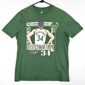 Giannis Antetokounmpo #34 T Shirt Women's Large Green Milwaukee Bucks NBA - Picture 1 of 10